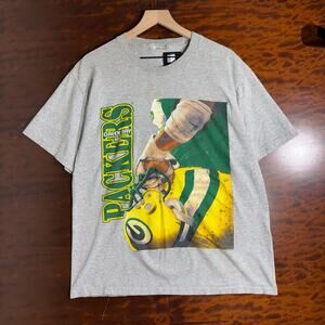 1996 Mens Nutmeg Green Bay Packers NFL Grey Tee X-L